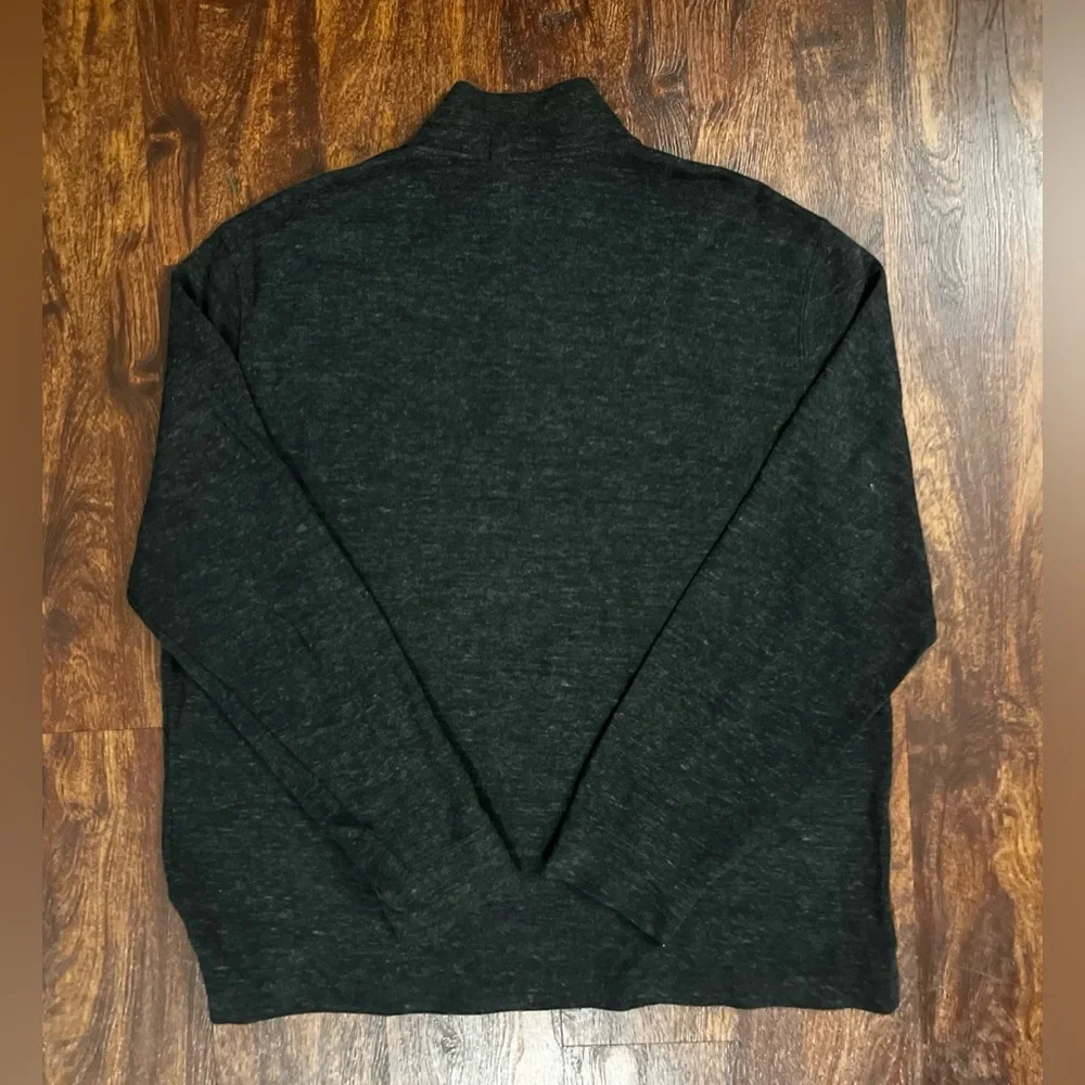 Polo Ralph Lauren 1/4 Zip Estate Rib Pullover Sweater Mens Grey Size Large Hype